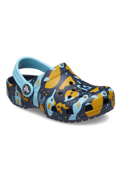 Crocs Saboti Toddler Classic Island Escape Clog 19-20 EU - C4 US Albastru - Navy/Multi