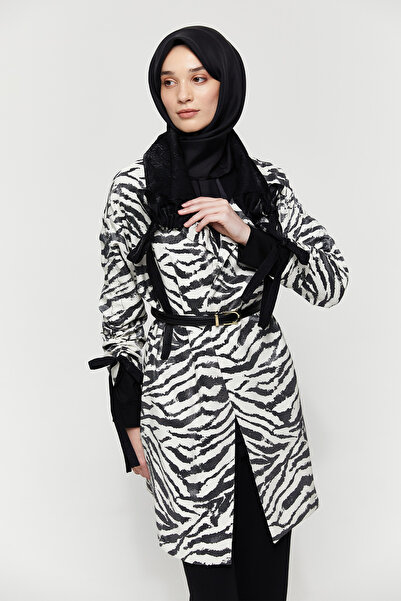 Setrms Zebra Desen Oversize Kap