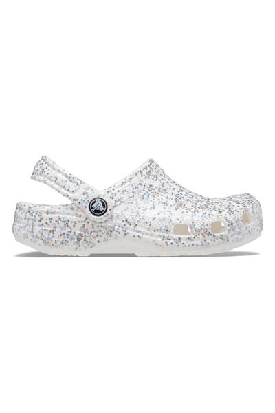 Crocs Saboti Crocs Classic Starry Glitter Clog Kids Alb - White 38-39 EU - J6 US