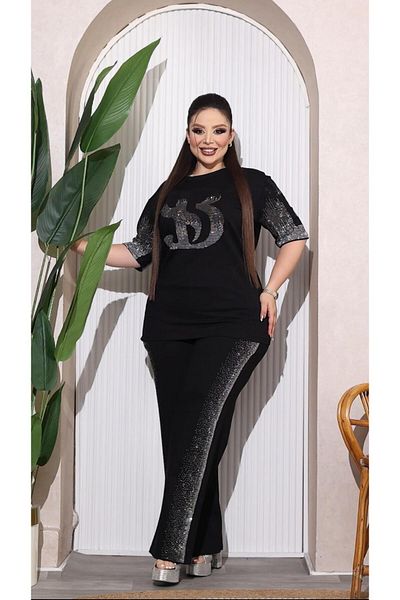 Kokostrendi Crystal Stone Double Set - Black