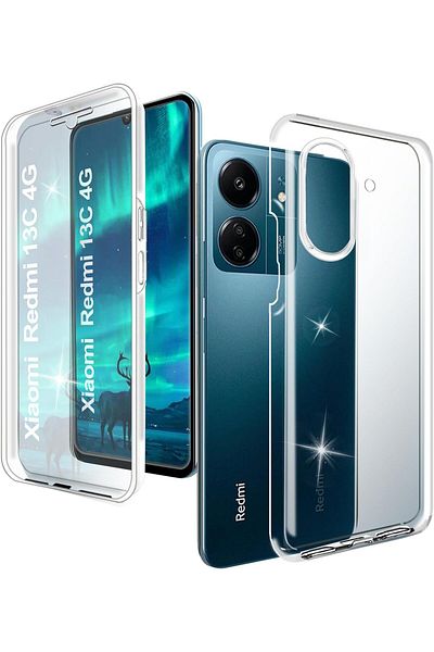 ALC MOBILE 360 case compatible with Xiaomi Redmi 13C - V2 Transparent front and back