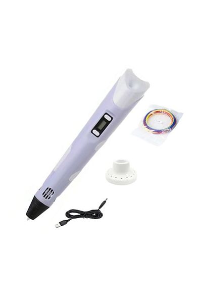 EZGETOP Smart 3D Printing Pen, EZGETOP®, Digital Display, with PLA Filament, Support and Adapter, Violet