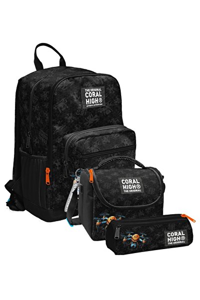 Coral High مجموعة حقائب مدرسية للمدارس الابتدائية والمتوسطة - للأولاد، طيار ا...