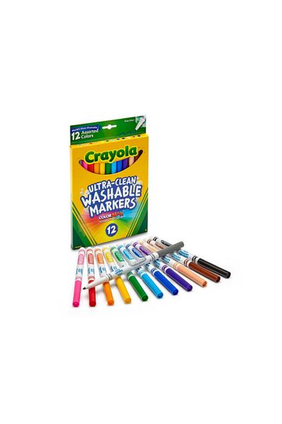 Crayola 12-Piece Fine Line Ultra-Clean Washable Marker Set