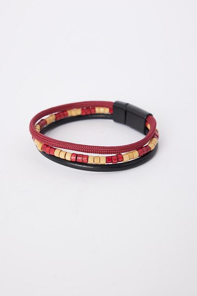 Tudors Men's Genuine Leather Bracelet