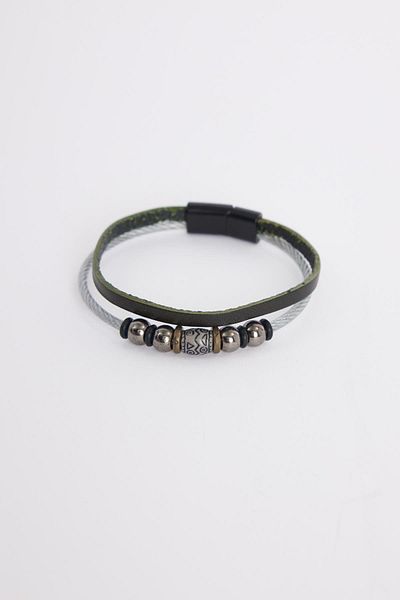 Tudors Men's Genuine Leather Bracelet