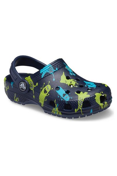 Crocs Saboți Classic Monster Print Clog Albastru - Navy 22-23 Eu - C6 Us
