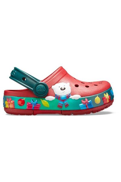 Crocs Saboți Crocs Fun Lab Holiday Lights Clog K 30-31 EU - C13 US Rosu - Pepper/White