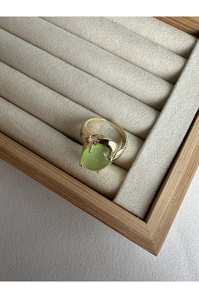 ringbox Green Cat's Eye Stone Ring