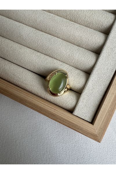 ringbox Green Cat's Eye Stone Ring