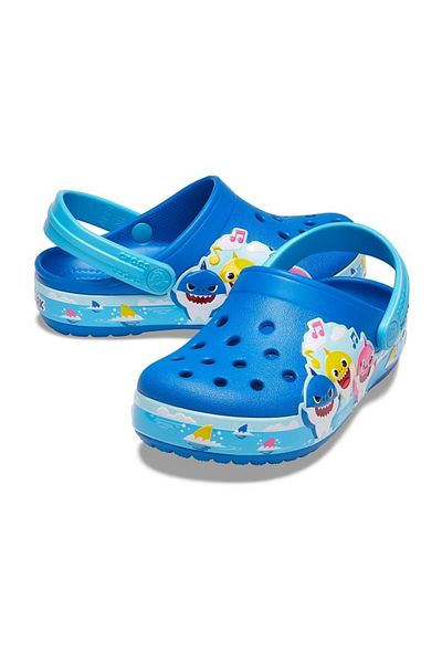 Crocs Fun Lab Baby Shark Band Clogs 19-20 Eu - C4 Us Blue - Bright Cobalt
