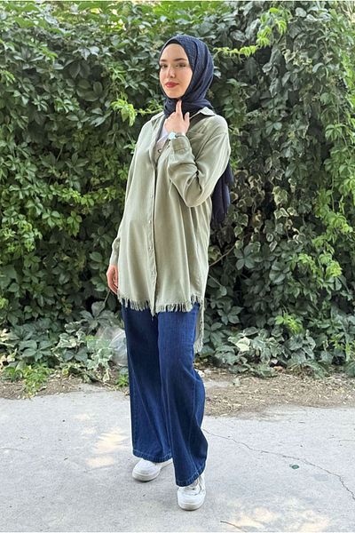 Moda Rosa 25Y7012 - Mint - Lycell Shirt with Tassel