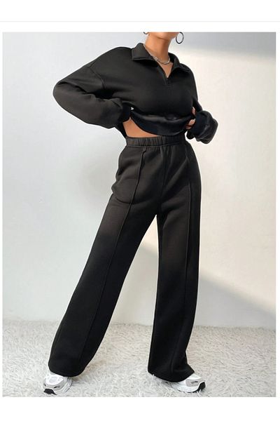 CANDERO Pantaloni de sport pentru femei BLACKsmith Battal Plus Size Îmbrăcăminte sportivă de calitate largi, flexibili, confortabili, pantaloni de sportYUS