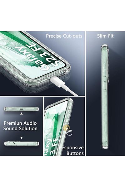 ALC MOBILE 360 case, compatible with Samsung Galaxy S23 FE, V2 Transparent front+back