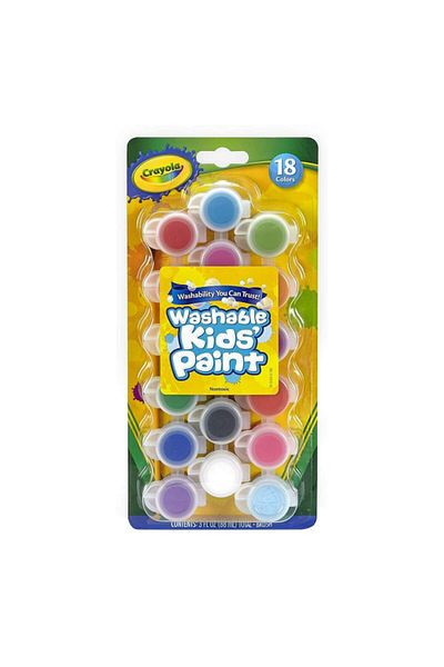 Crayola Kids Washable Paint Pots with Brush