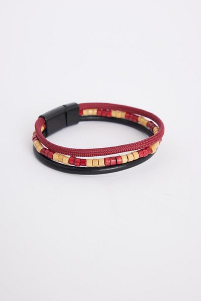 Tudors Men's Genuine Leather Bracelet