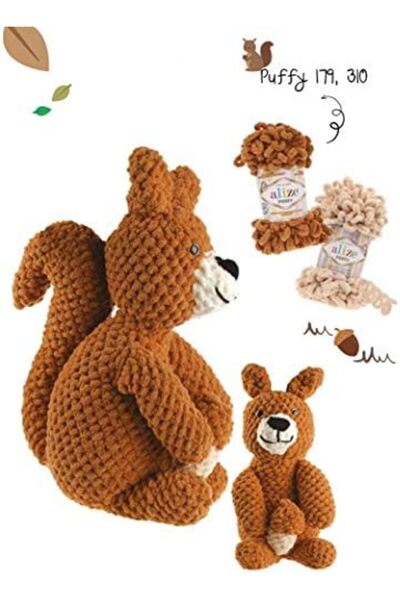 Alize Large Soft and Fluffy Wool Yarn Set by - 3 Pieces, 300g, 30 Yards