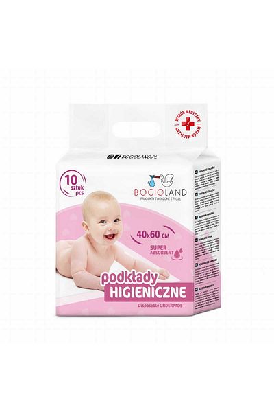Bocioland Set 10 bucati aleze impermeabile de unica folosinta Bocioland, 40x60 cm