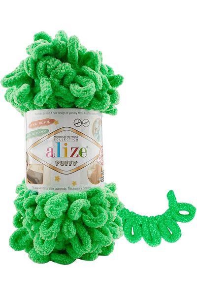 Alize Puffy Hand Knitting Yarn 1PC (Color Spring Green No. 778)