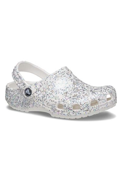 Crocs Saboti Crocs Classic Starry Glitter Clog Kids Alb - White 38-39 EU - J6 US