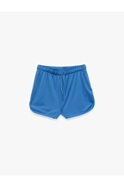 Koton High Waist Comfortable Fit Lace-Up Basic Sports Shorts
