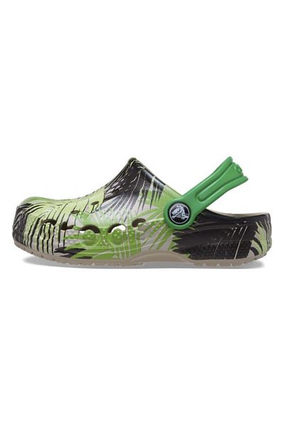 Crocs Saboți Crocs Toddler Baya Graphic Clog 25-26 EU - C9 US Bej - Cobblestone/Tropical