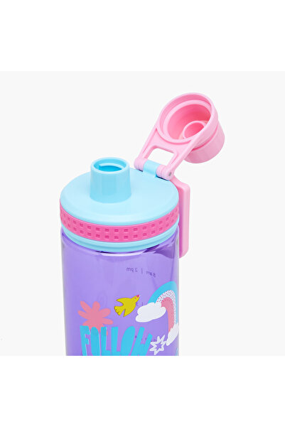 Icon Graphic Print Water Bottle - 700 ml
