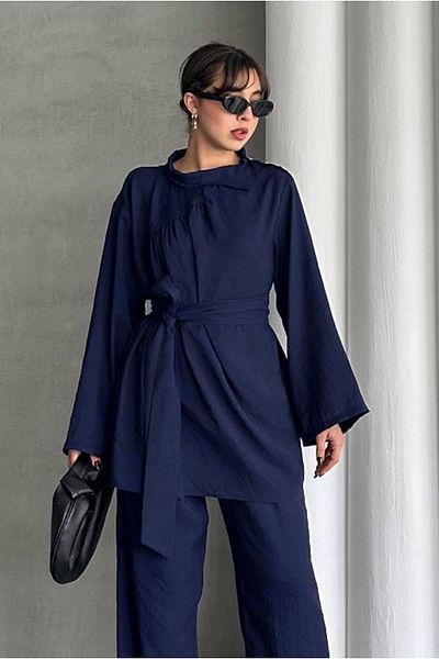 Moda Rosa 25Y7512 - Dark Blue - Shoulder Button Detail Suit