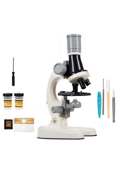 zola Microscop de jucărie pentru copii, Zola®, mărire 100x, 400x, 1200x, accesorii incluse