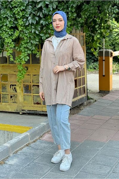 Moda Rosa 25Y7028 - Dark Beige - Style Shirt
