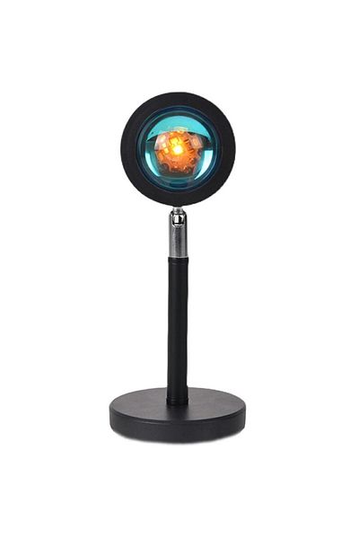 Aptel LED lamp, Sunset Light model, black, 27 cm