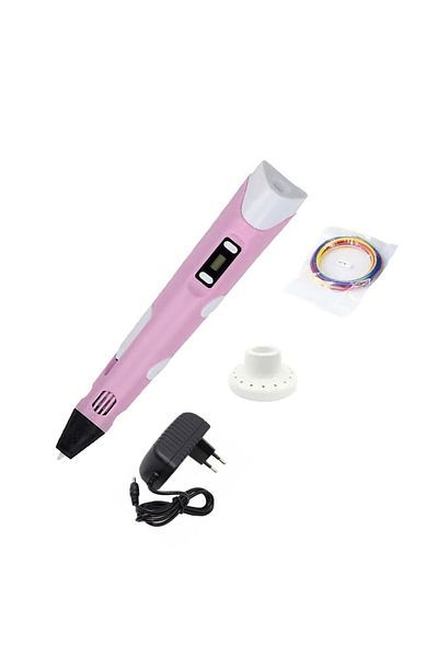 EZGETOP 3D Printing Smart Pen EZGETOP® with Digital Display, PLA Filament, Support, and Adapter, Pink