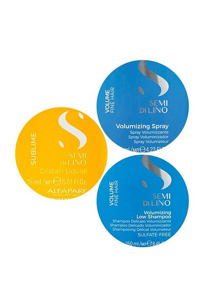 Alfaparf Milano Set Alfaparf Milano Șampon Volume Magnifying 250 ml + Spray 125 ml + Ulei Lichid Crystal 15 ml