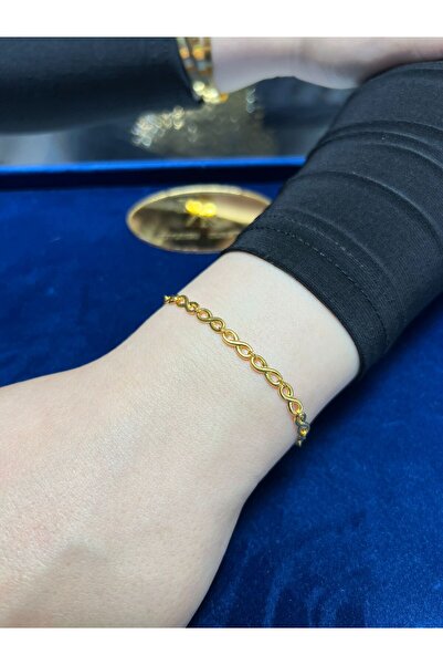 kuyumcu nurettin 2,80 gr (Gram) Sonsuzluk Bileklik Künye 22 Ayar Altın 19 cm