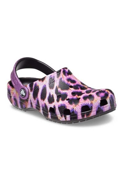 Crocs Saboti Crocs Classic Animal Print Clog Kids 28-29 EU - C11 US Multicolor - Papaya/Leopard