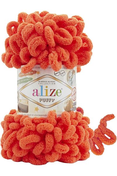 Alize Puffy Hand Knitting Yarn 1PC (Color Pomegranate No. 421)