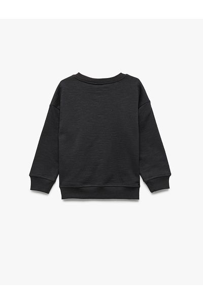 Koton Long Sleeve Crew Neck Cotton Printed Sweatshirt