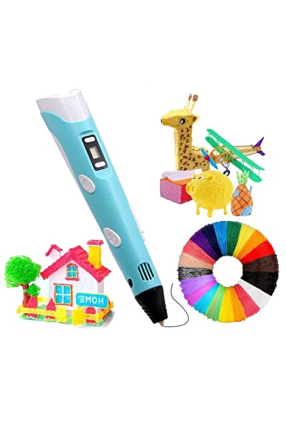 dalimag Set Creion 3D, filamente PLA 110m, albastru/alb