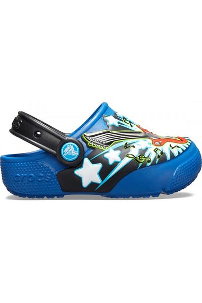 Crocs Saboti Fun Lab Guitar Lights Clog 22-23 Eu - C6 Us Albastru - Blue Jean