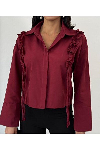 Azda Shirt with Ruffles on the Shoulder