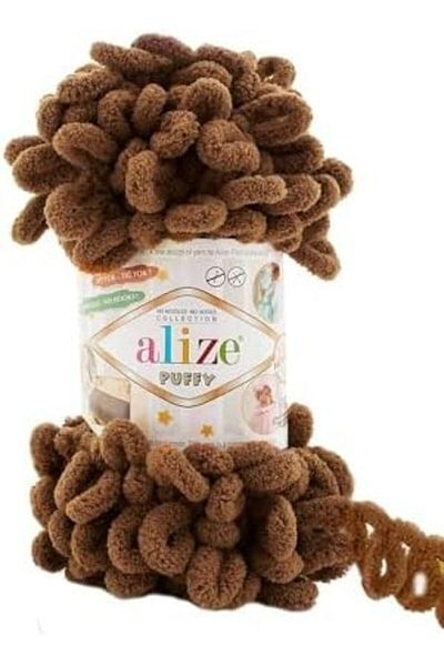 Alize Puffy Hand Knitting Yarn 1PC (Color Coffee Mocha No. 321)