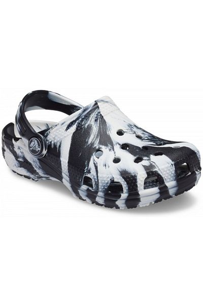 Crocs Saboți Crocs Kids' Classic Marbled Clog 20-21 EU - C5 US Alb - White/Black
