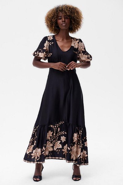 Blue Shadow Dress Ursula Black