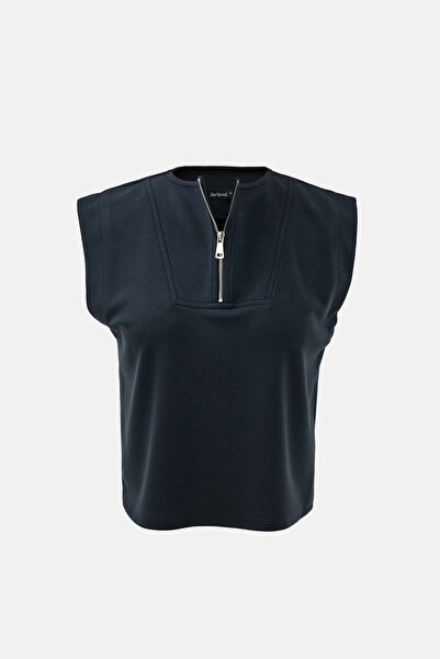 Jorbinol Fermuarlı Kolsuz Modal Tshirt