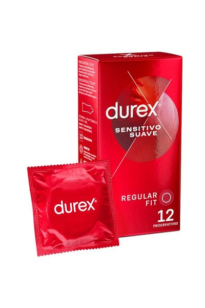 Durex Prezervative moi Sensitive, 2 bucăți, latex, transparente, 56 mm