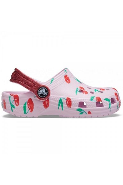 Crocs Saboți Crocs Classic Food Print Clog 33-34 EU - J2 US Roz - Ballerina Pink