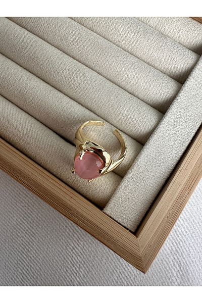 ringbox Pink Cat's Eye Stone Ring