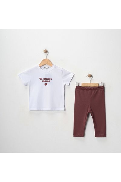 MK Mukko Kids Girls' Printed Basic Seasonal/Summer Leggings T-Shirt Bottom Top Set