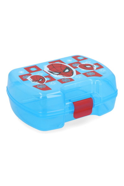 Stor صندوق ساندويتش مستطيل بلاستيكي فاخر خالٍ من مادة BPA بتصميم سبايدرمان