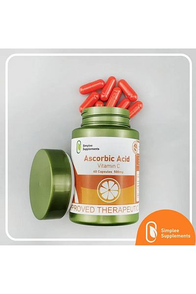 simplee Supplement Ascorbic Acid Vitamin C 60 Capsule 500mg